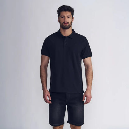polera-m/c-polo-piqué-silicone-wash-negro