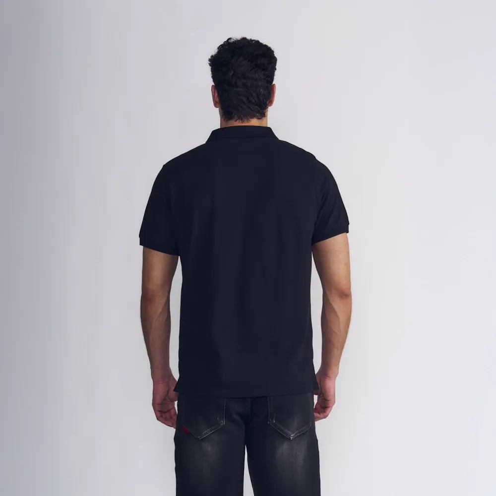 polera-m/c-polo-piqué-silicone-wash-negro