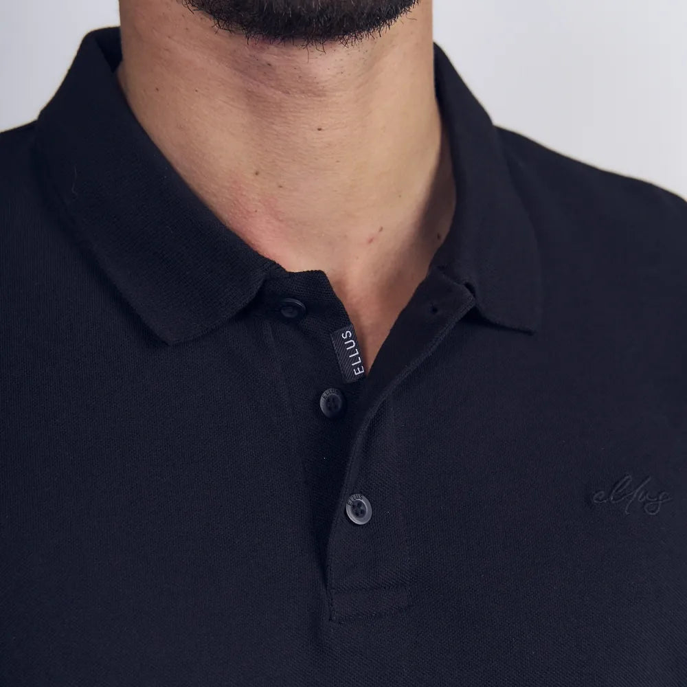 polera-m/c-polo-piqué-silicone-wash-negro