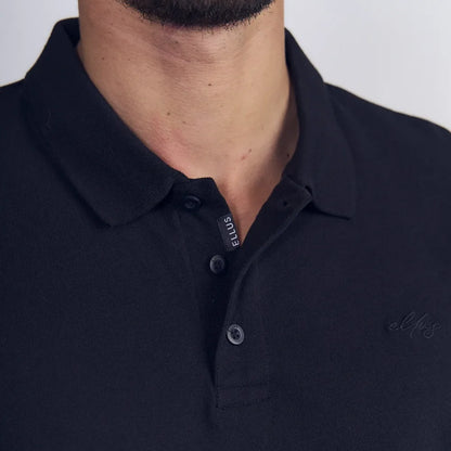polera-m/c-polo-piqué-silicone-wash-negro