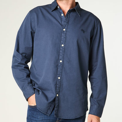 Camisa Hombre Manga Larga Navy