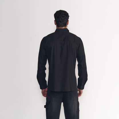 camisa-hombre-garment-dye-solid-negro