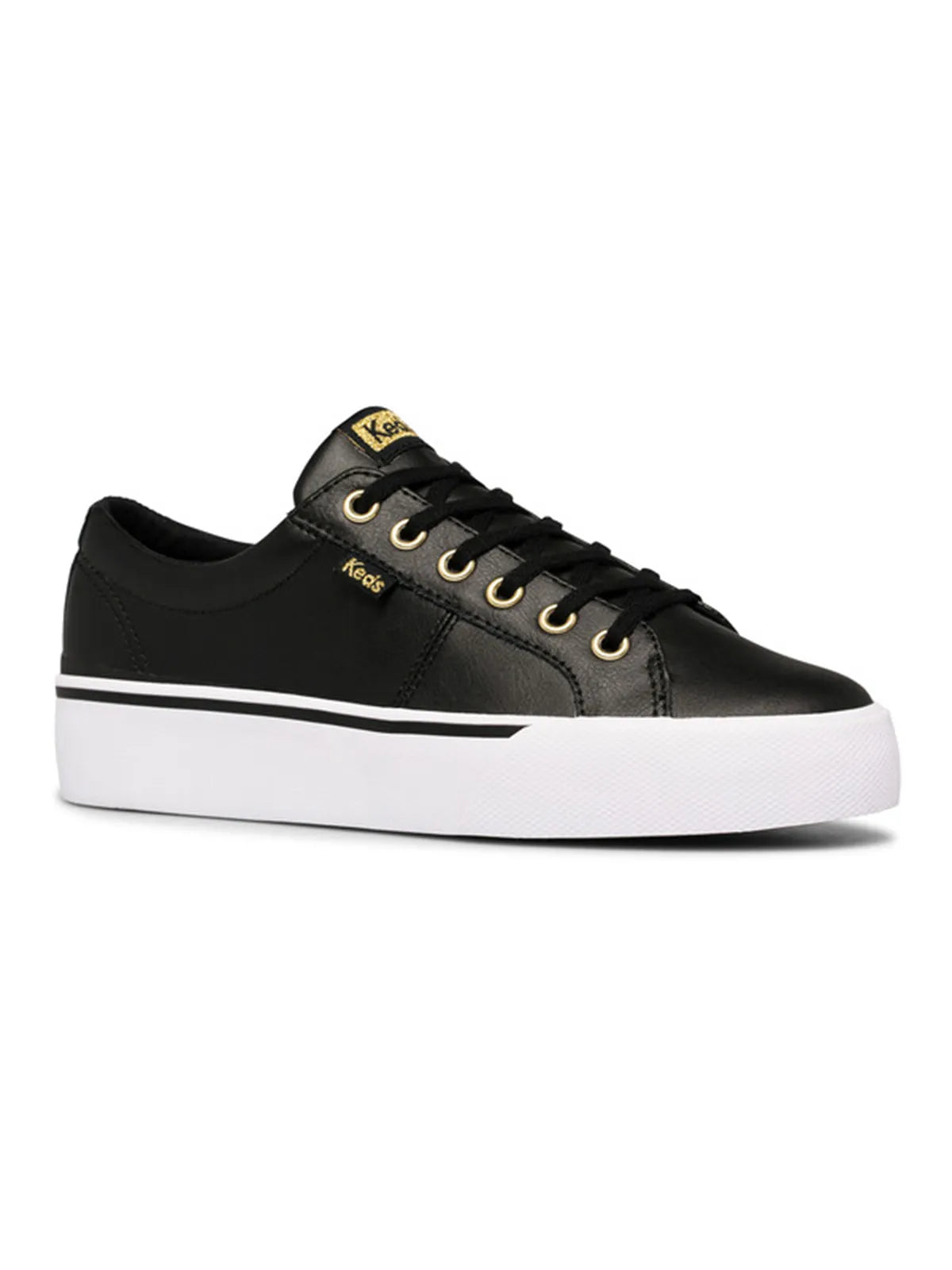 Zapatilla Mujer Cuero Jump Kick Duo Negra