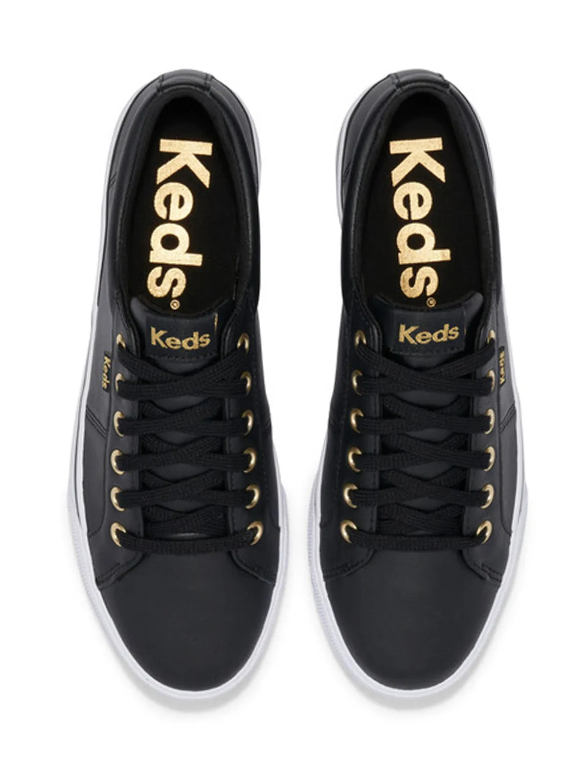 Zapatilla Mujer Cuero Jump Kick Duo Negra