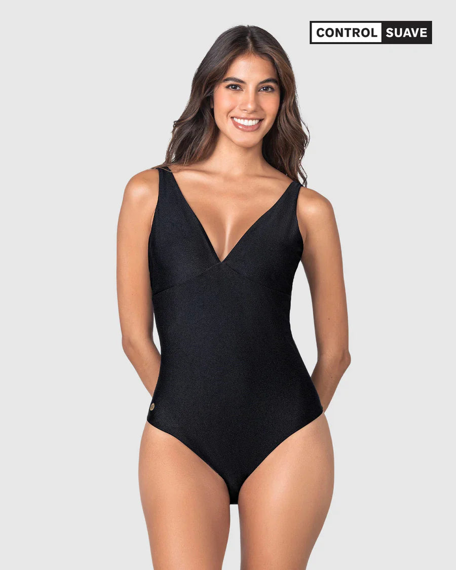 traje-de-baño-mujer-entero-escote-profundo-negro