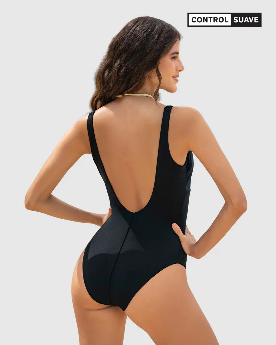 traje-de-baño-mujer-entero-escote-profundo-negro