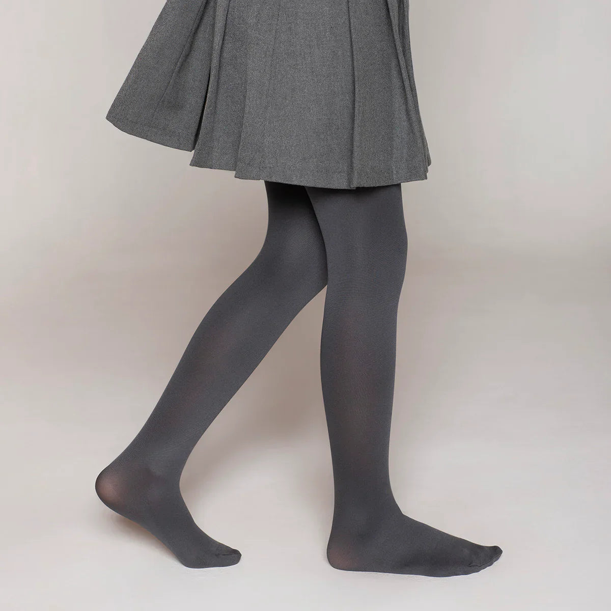 Ballerina Niña Escolar Elasticada Gris