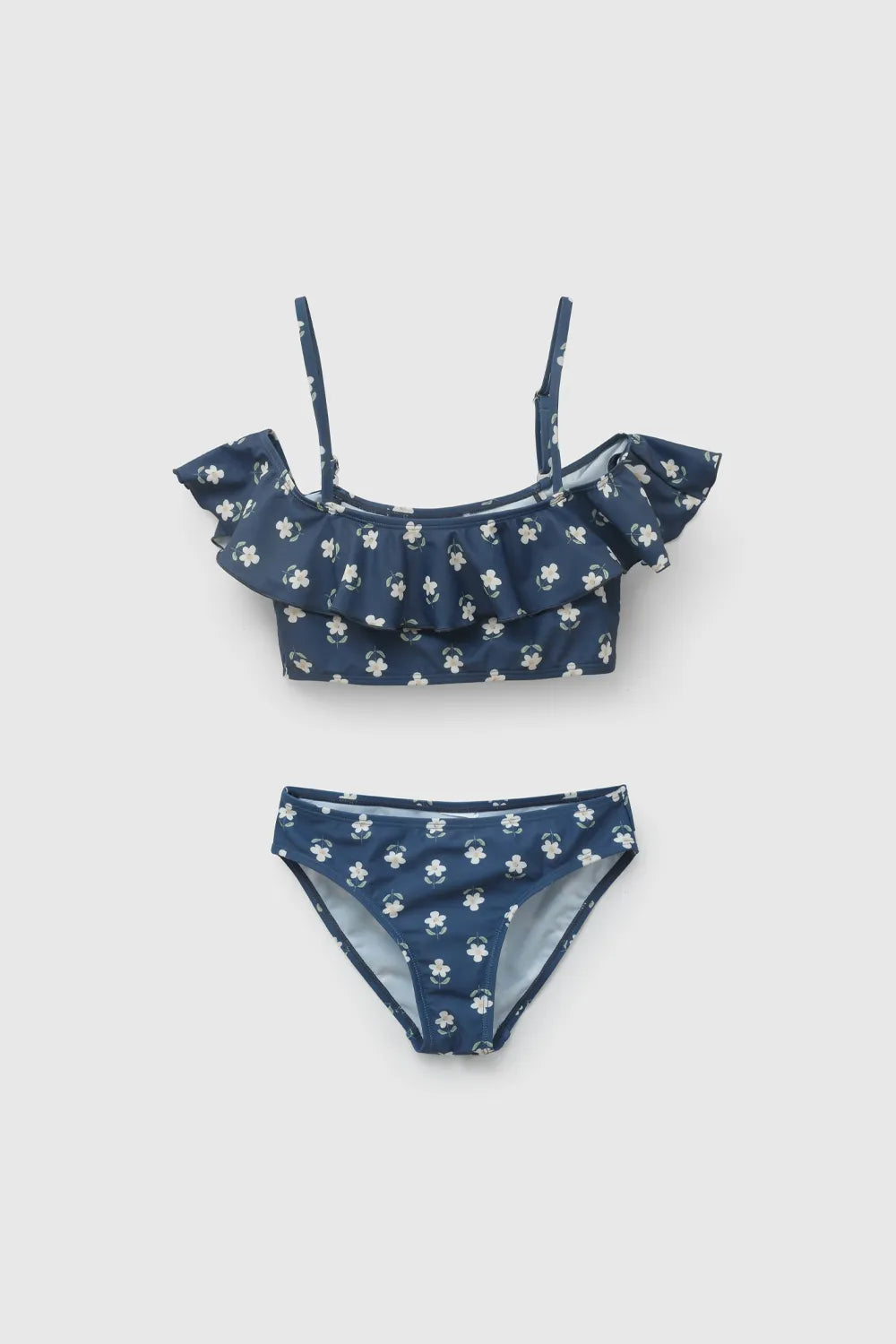 Bikini Niña Flores Azul