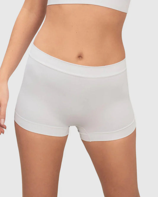 Bóxer Mujer En Tecnología Seamless De Total Comodidad Blanco