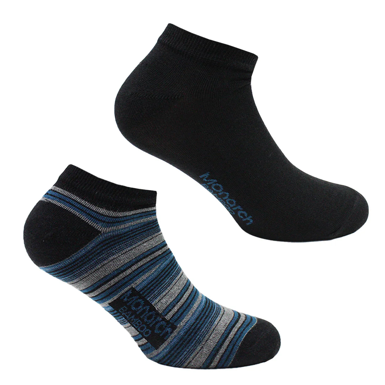 Calcetin Hombre 2 Pares Bamboo Rayas 0/4 Negro