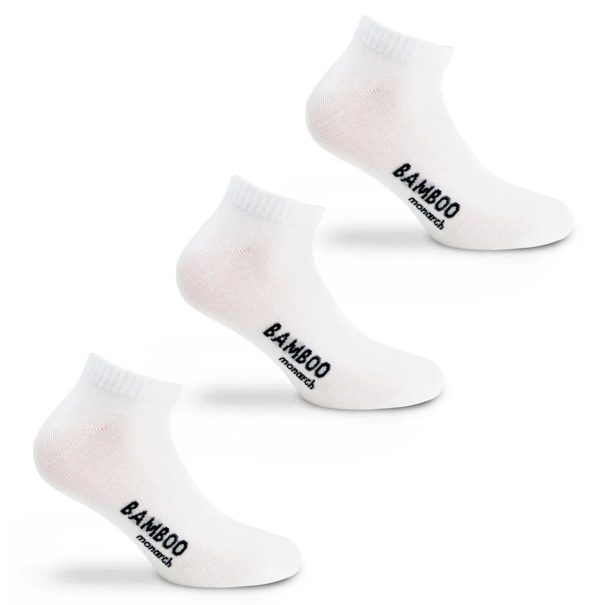 Calcetin Hombre 3 Pares Deportivo Colegial Bamboo Blanco