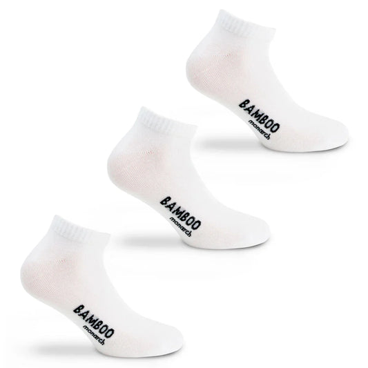 Calcetin Hombre 3 Pares Deportivo Colegial Bamboo Blanco