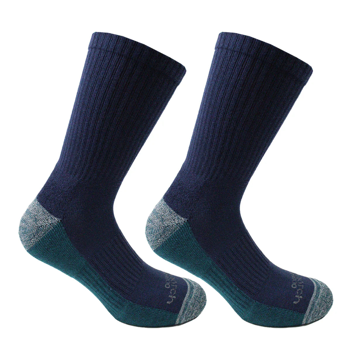 Calcetin Outdoor Bamboo + Coolmax Largo 2 Pares Americano Azul