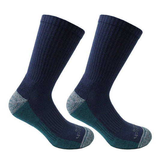 Calcetin Outdoor Bamboo + Coolmax Largo 2 Pares Americano Azul