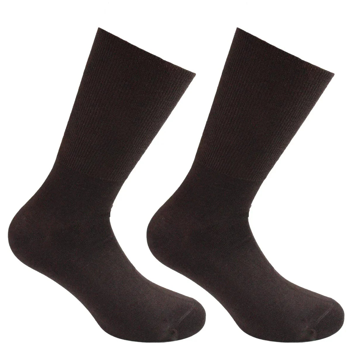 Calcetines Hombre 2 Pares Bamboo Largo Americano Puño Suave Cafe