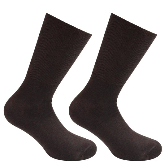 Calcetines Hombre 2 Pares Bamboo Largo Americano Puño Suave Cafe