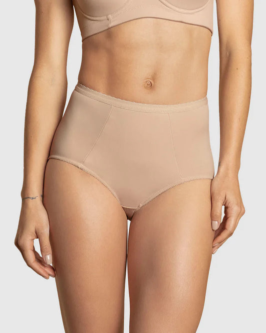 Calzón Mujer Clásico De Control Suave Con Excelente Modelación Café Claro