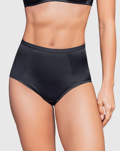 Calzón Clásico De Control Suave Con Excelente Modelación Negro