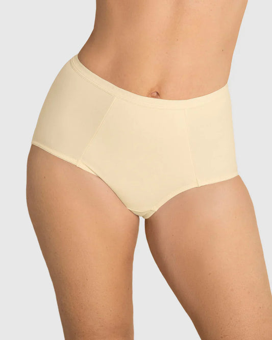 Calzón Clásico De Control Suave Con Excelente Modelación Vainilla