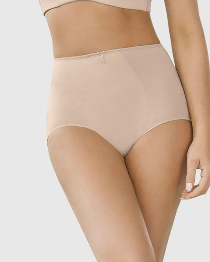 Calzón Mujer Faja Clásico De Control Suave Café Claro