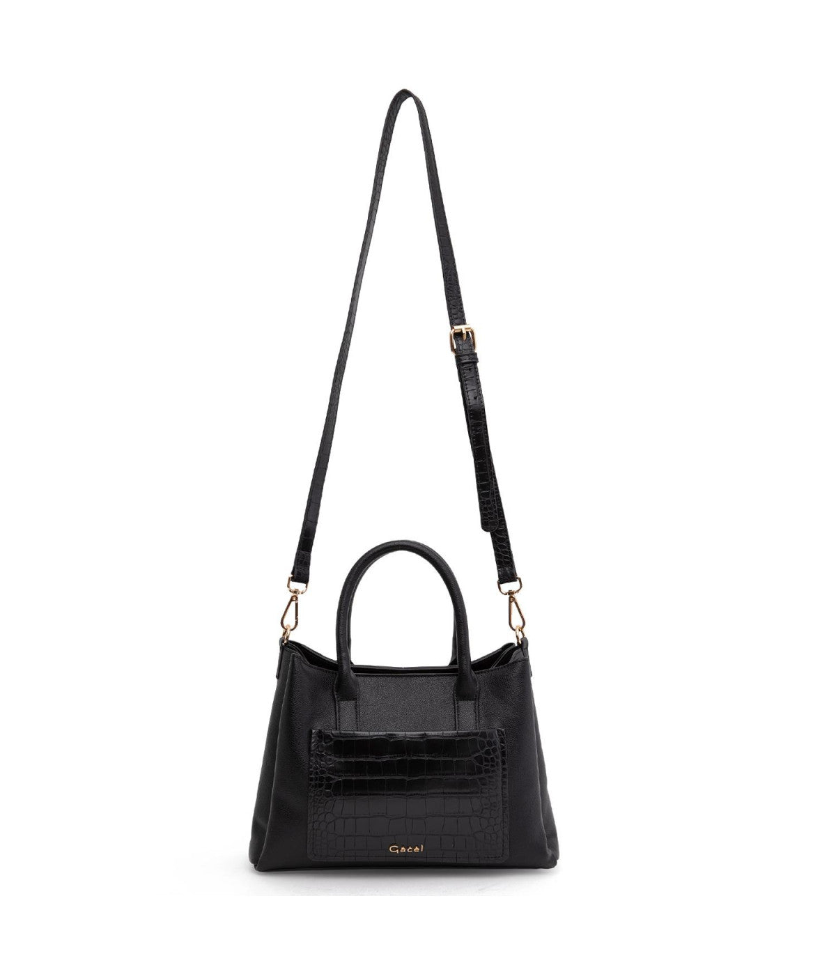 Cartera Mujer Dos Asas Mediana Negro