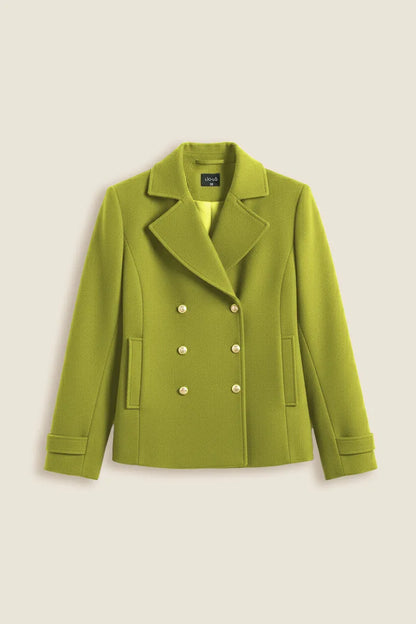 Chaqueta Mujer Cruzada Semi Recta Pistacho