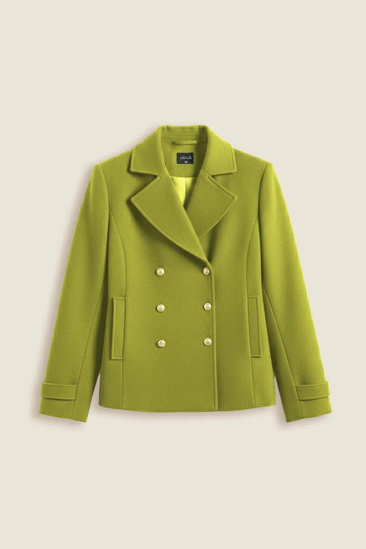 Chaqueta Mujer Cruzada Semi Recta Pistacho