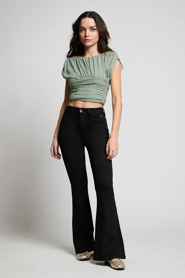 Jeans Mujer Flare 4906 Negro