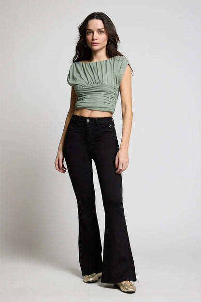 Jeans Mujer Flare 4906 Negro