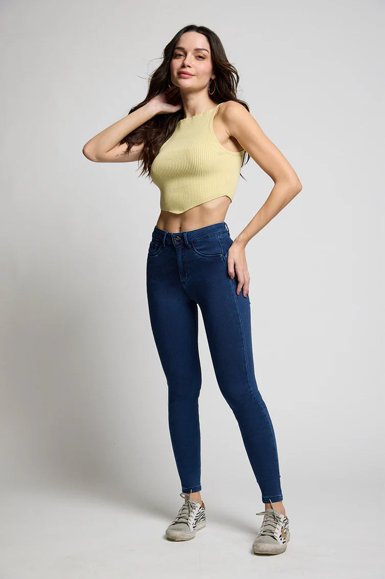 Jeans Mujer High Waist Pitillo 4325 Azul