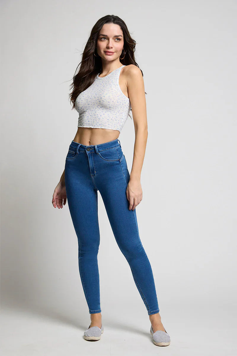 Jeans Mujer High Waist Pitillo 4326 Azul