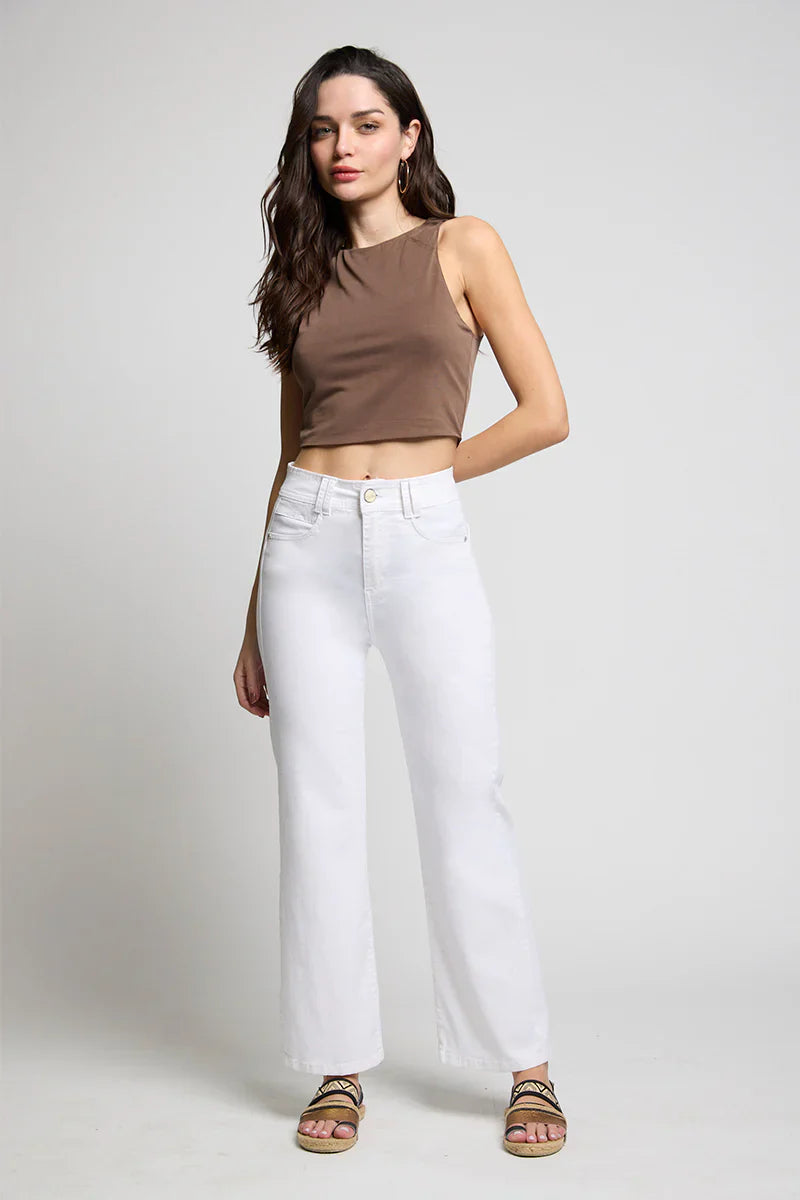 Jeans Mujer Tiro Alto Recto 5289 Blanco