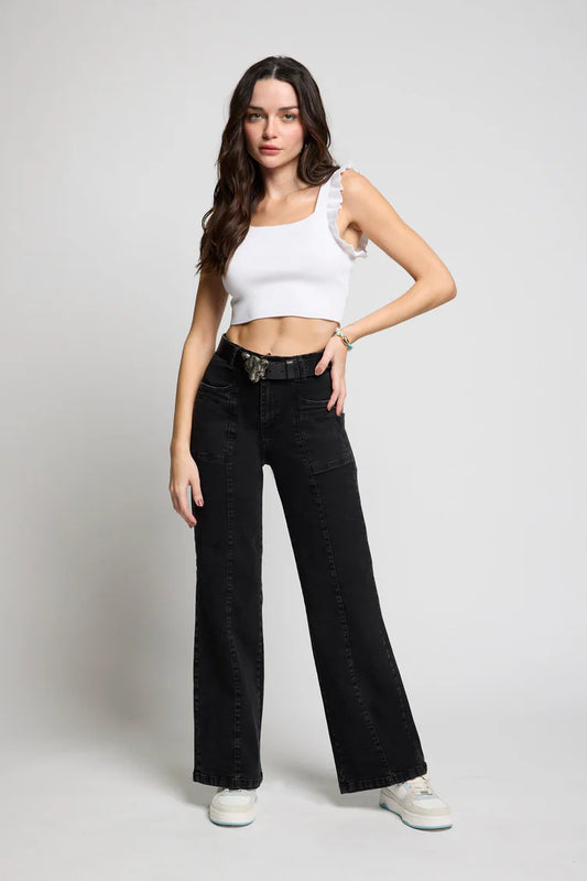 Jeans Mujer Wide Leg 5252 Negro