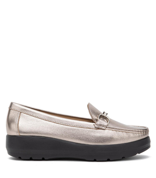 Mocasin Mujer Locanda Plateado