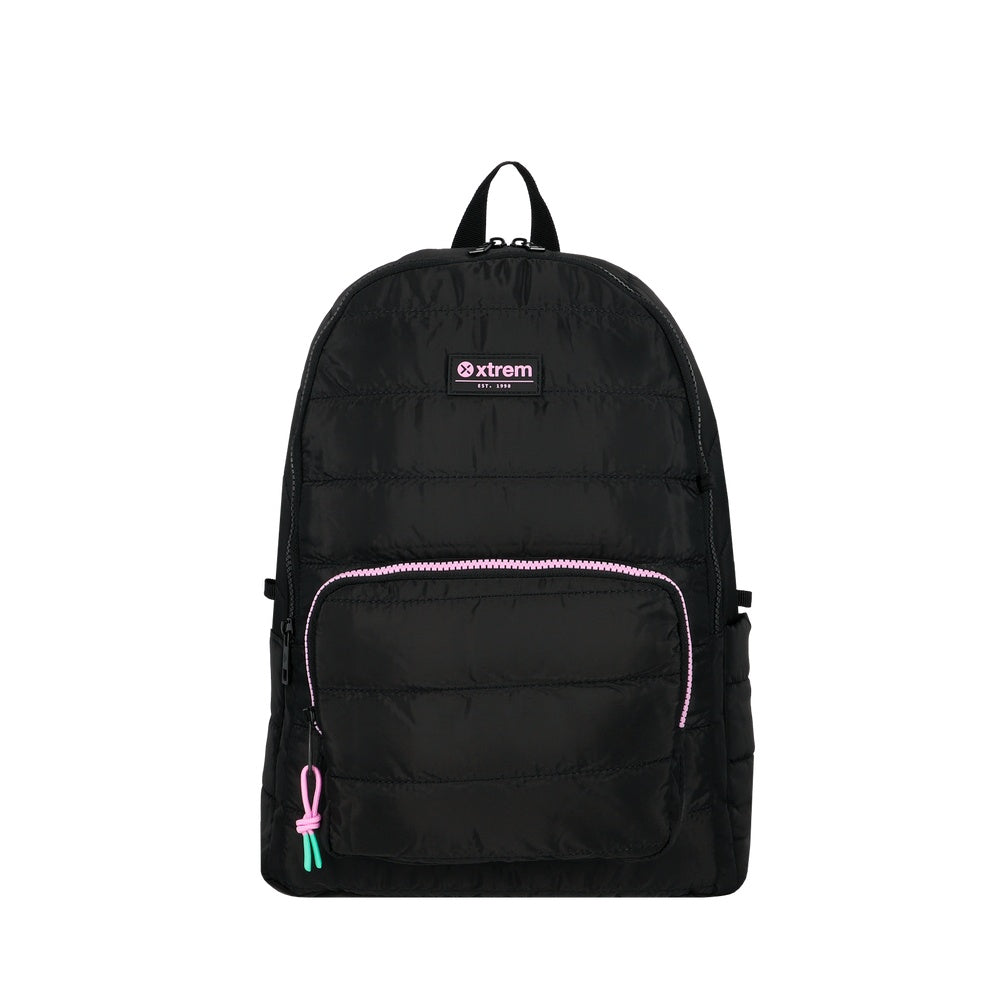 Mochila Para Notebook Mujer  14" Hamilton Negra-Lila