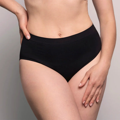 Pack Calzón Mujer Alto Microfibra Negro