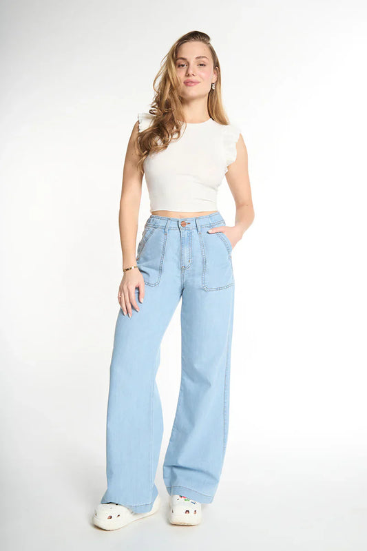 Pantalon Mujer 4908 Celeste