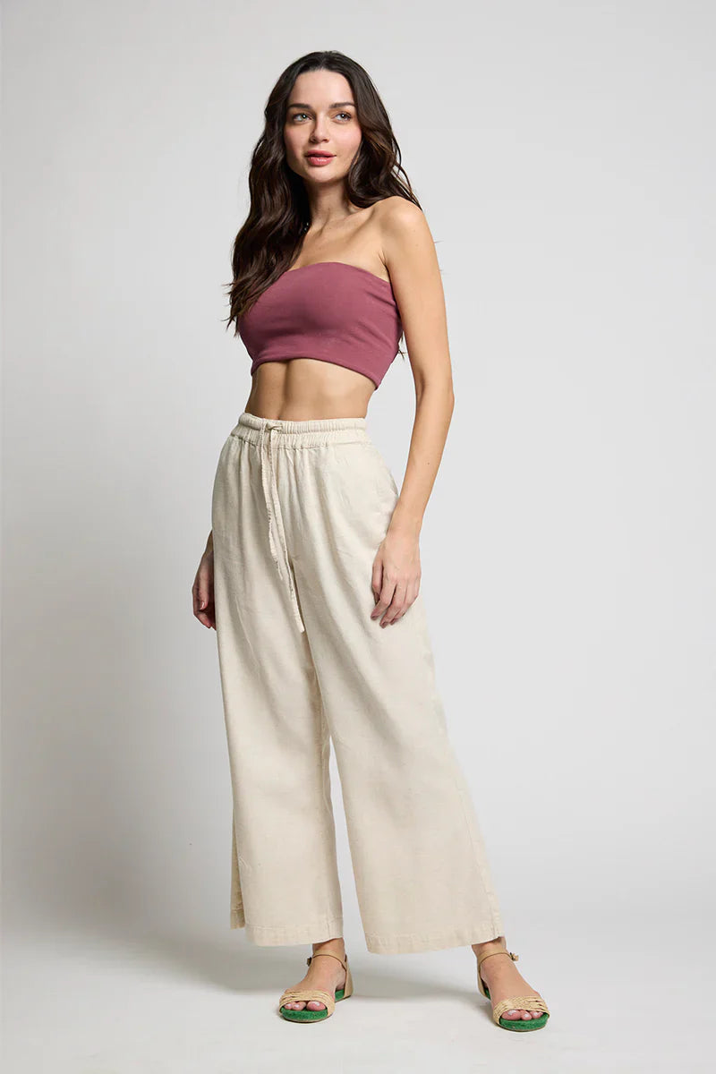 Pantalon Mujer Lino 5262 Beige