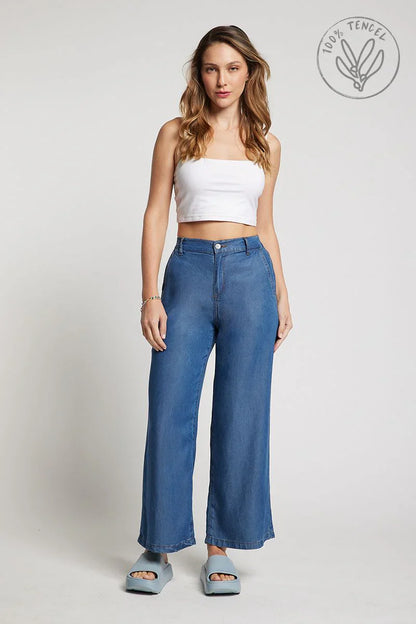 Pantalon Mujer Tencel 5195 Azul