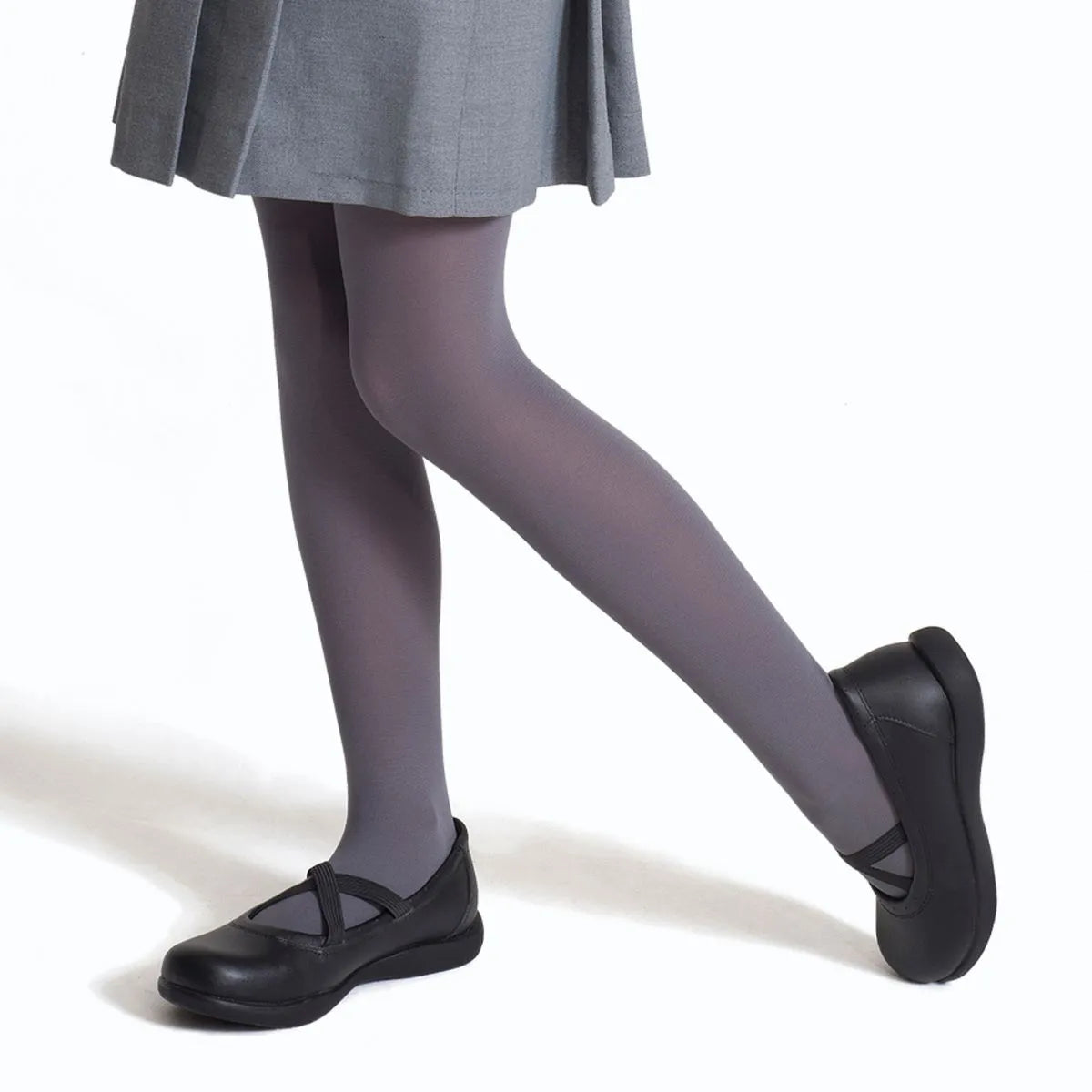 Panty Niña Escolar Polar Plomo