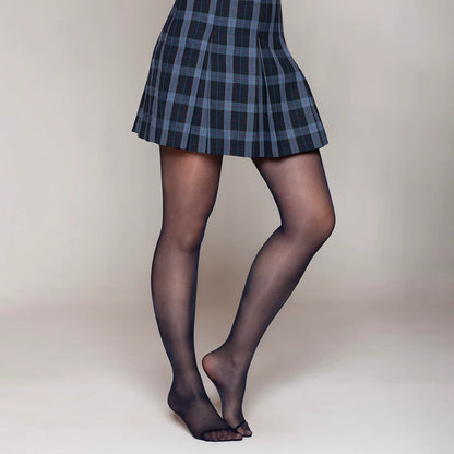 Panty Mujer Semitransparente Escolar Azul