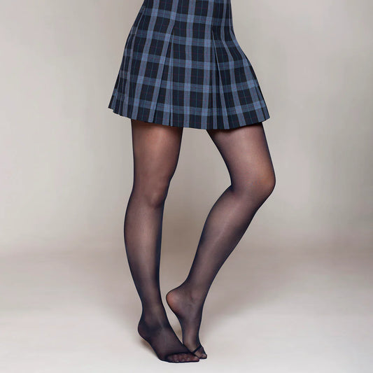 Panty Mujer Semitransparente Escolar Azul