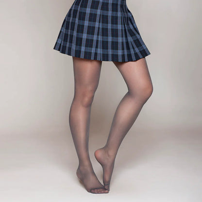 Panty Mujer Semitransparente Escolar Gris