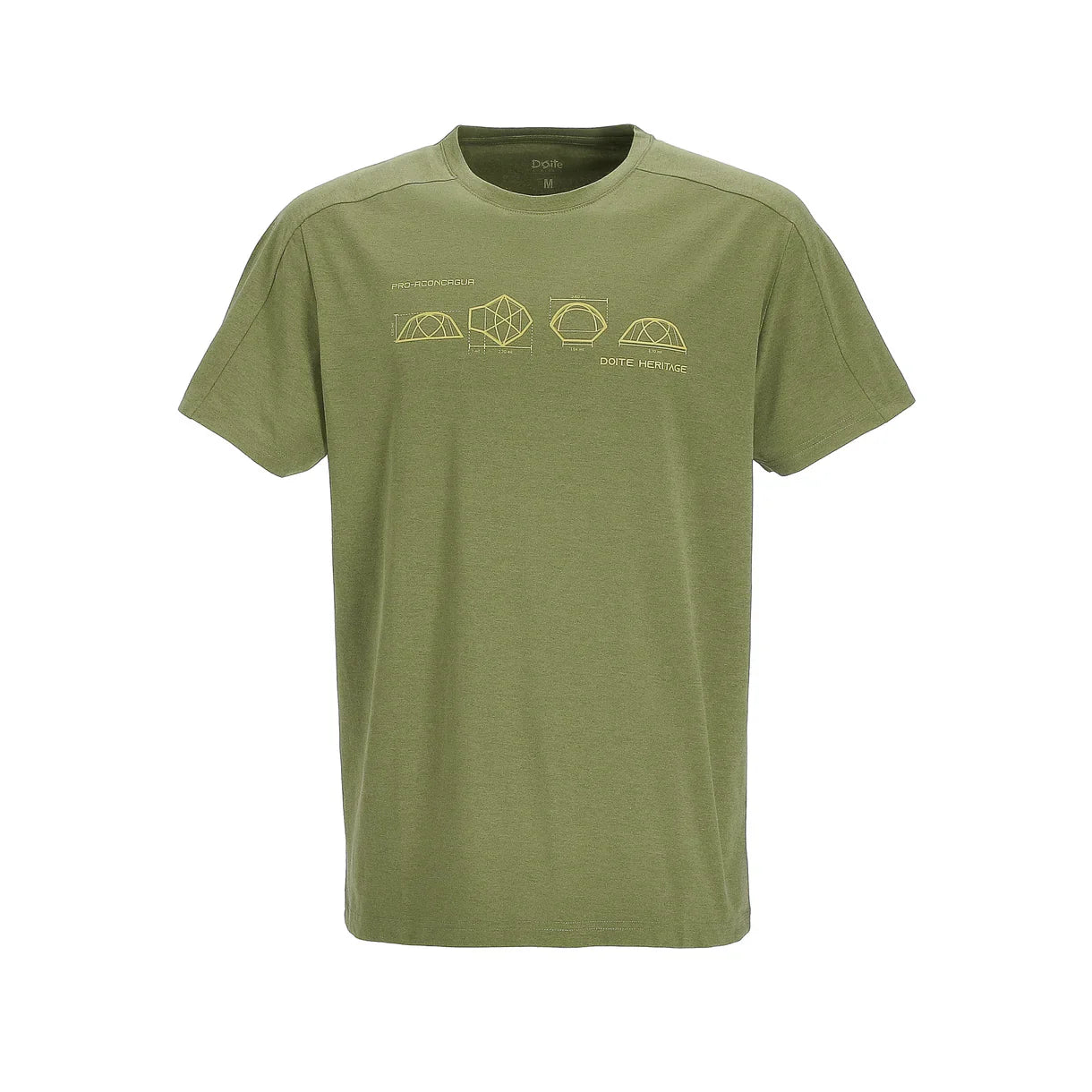 Polera Hombre Deportiva Manga Corta Tent Oliva