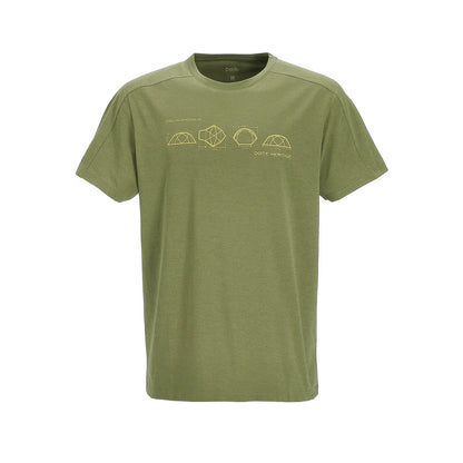 Polera Hombre Deportiva Manga Corta Tent Oliva