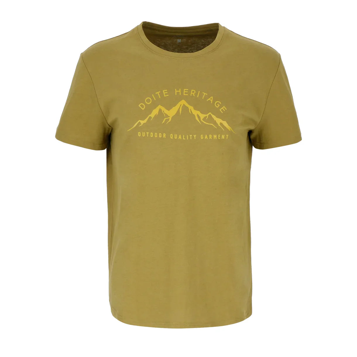 Polera Hombre Manga Corta Mountain Logo Oliva