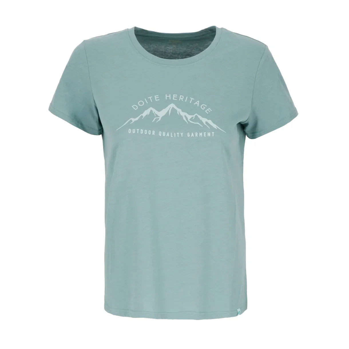 Polera Mujer Manga Corta Mountain Logo Teal