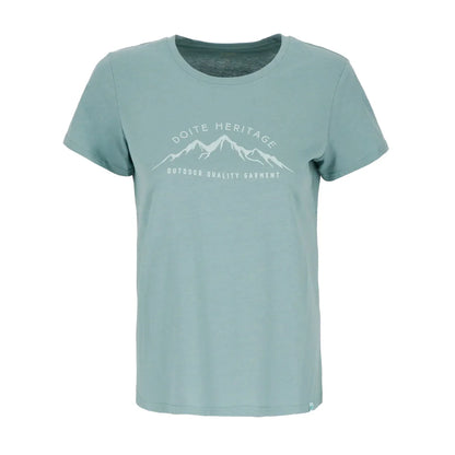 Polera Mujer Manga Corta Mountain Logo Teal