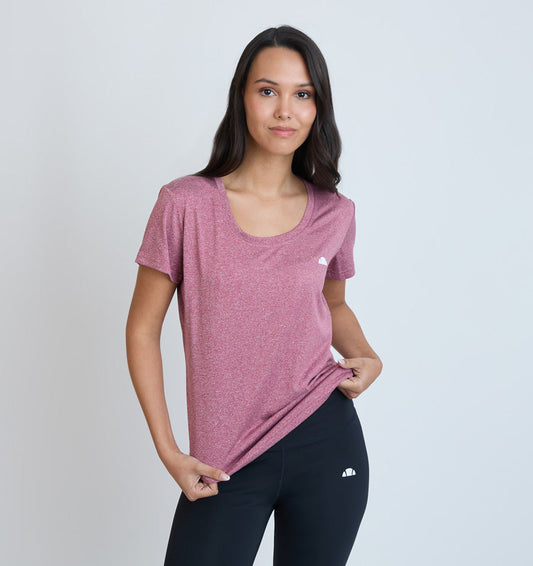 Polera Mujer Deportiva Estrella Burdeo