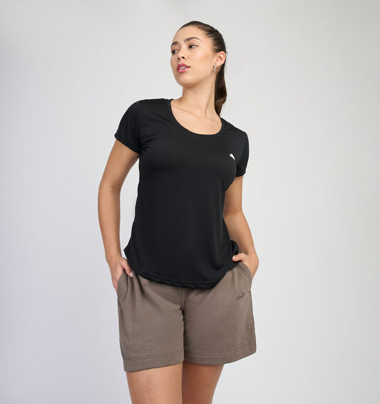 Polera Mujer Deportiva Estrella Negro